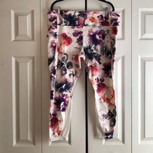 Athleta floral tights 1X